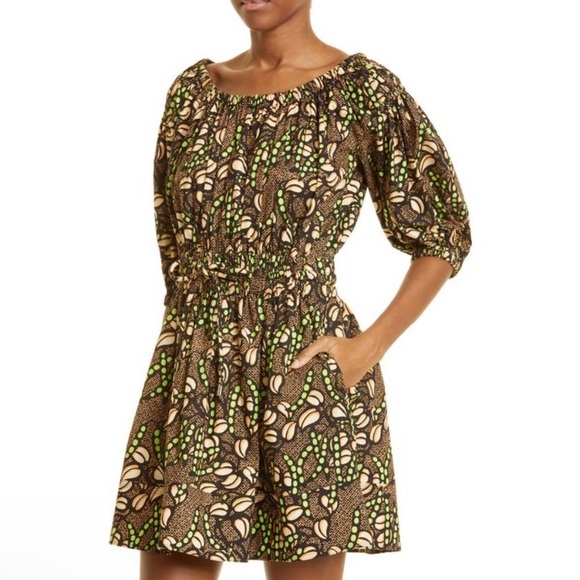 NWT A.L.C. Maya Cotton Puffed Sleeve Floral Dress - Sz 2 - Picture 1 of 7